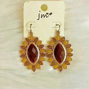 Brown statement earrings